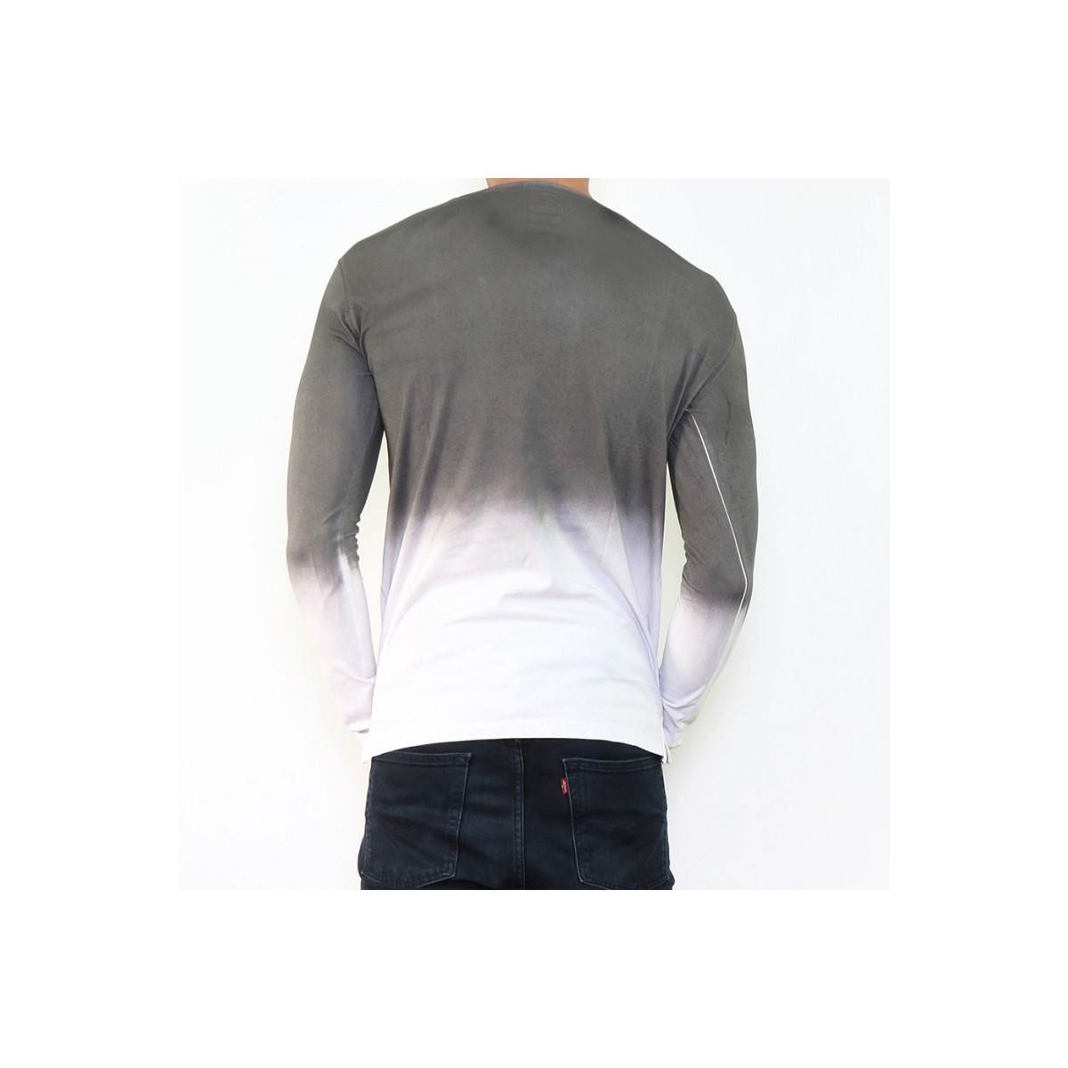 Hopenlife T-shirt Manche Longue Col V KALIKOTE Gris