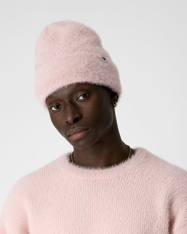 Human With Attitude BONNET FUZZY ROLL UP - ROSE