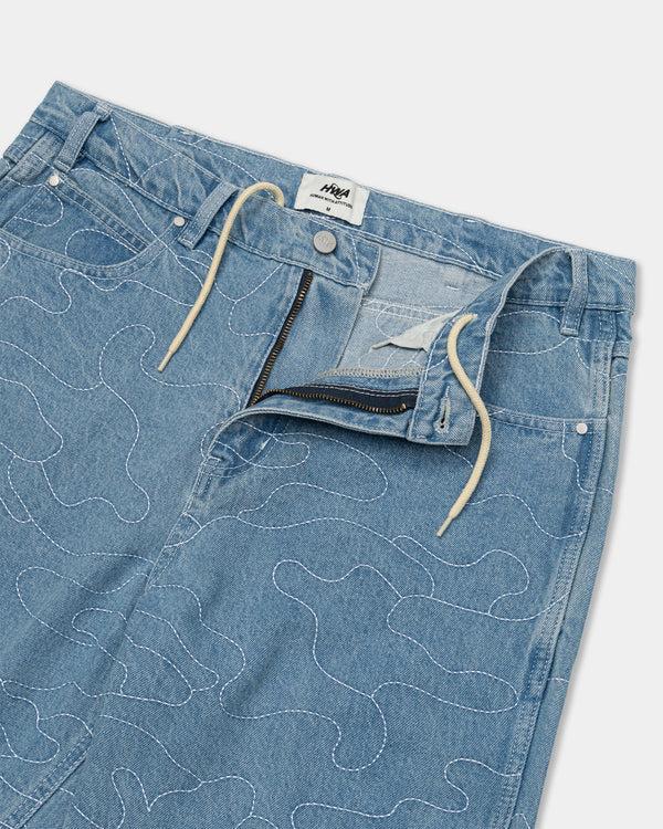 Human With Attitude CAMO BAGGY DENIM - WASHED INDIGO