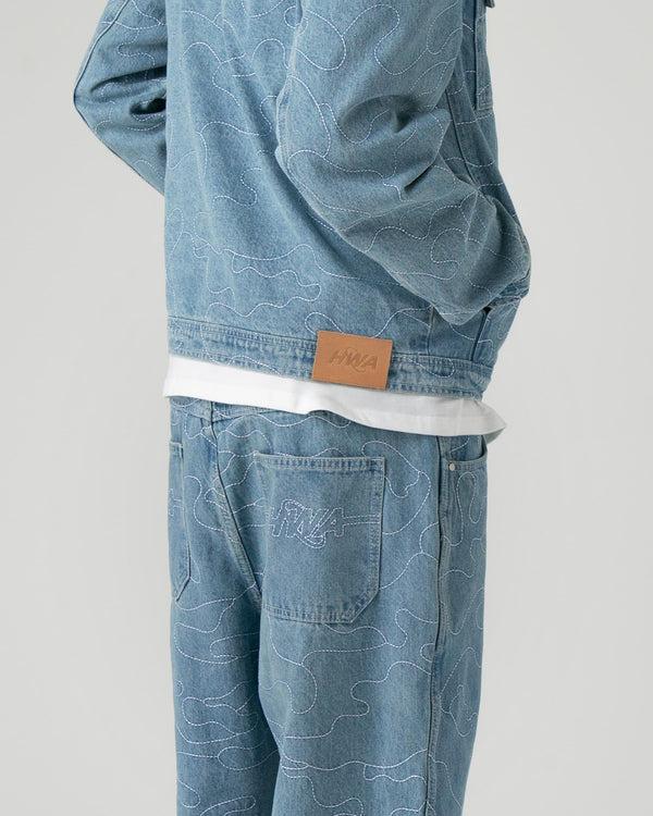 Human With Attitude CAMO BAGGY DENIM - WASHED INDIGO