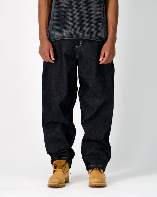 Human With Attitude CARTER BAGGY RAW DENIM - BLACK