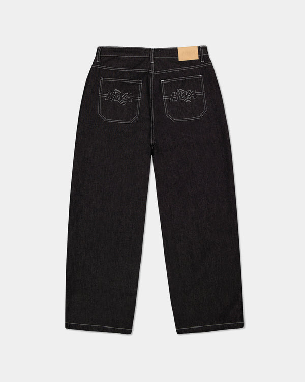 Human With Attitude CARTER BAGGY RAW DENIM - BLACK