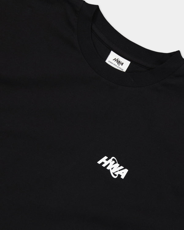 Human With Attitude Circle Logo T-shirt - Black