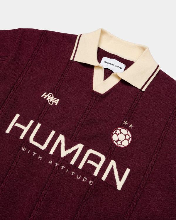 Human With Attitude Football Knit - Bordeaux