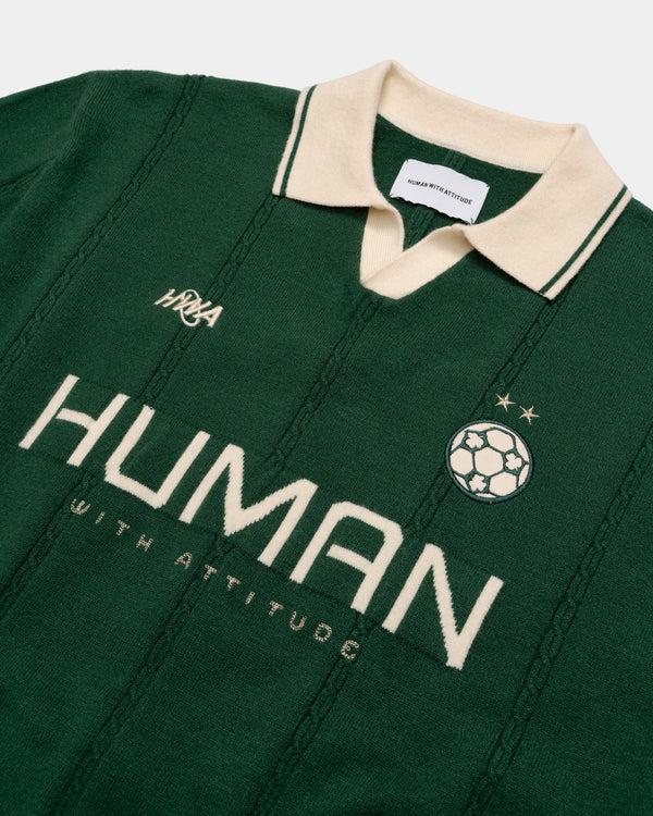 Human With Attitude Football Knit - Green