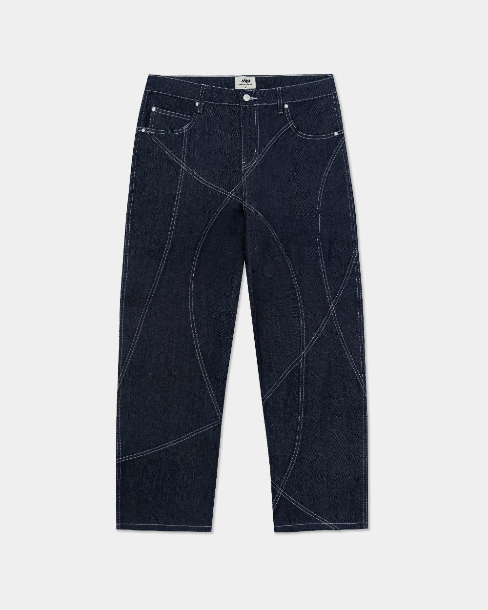 human with attitude MIRROR BAGGY DENIM - RAW