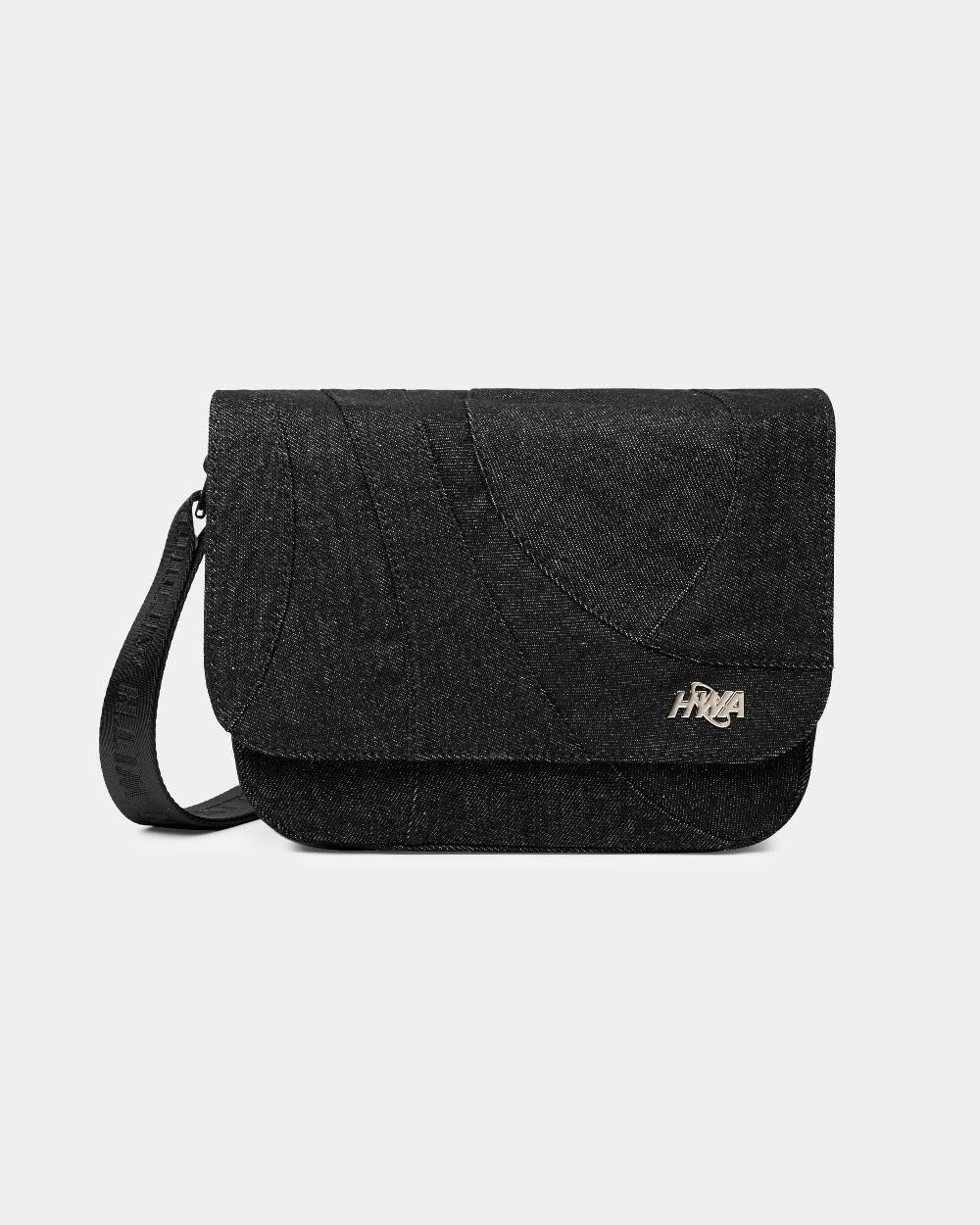 human with attitude MIRROR MESSENGER BAG - BLACK
