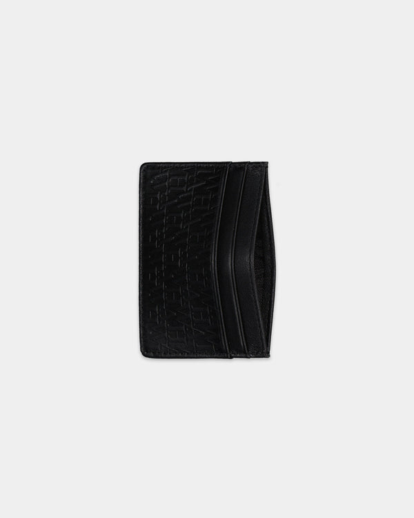 Human With Attitude Monogram Card Holder - Black