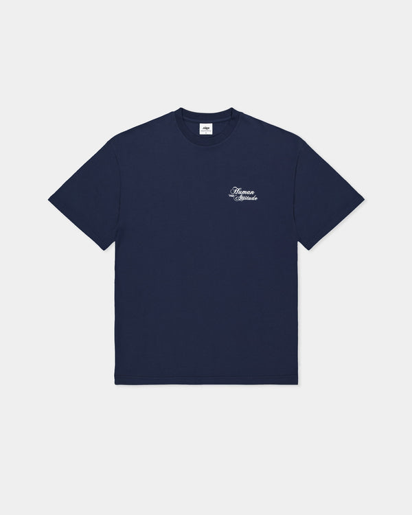 Human With Attitude Monogram T-shirt - Navy