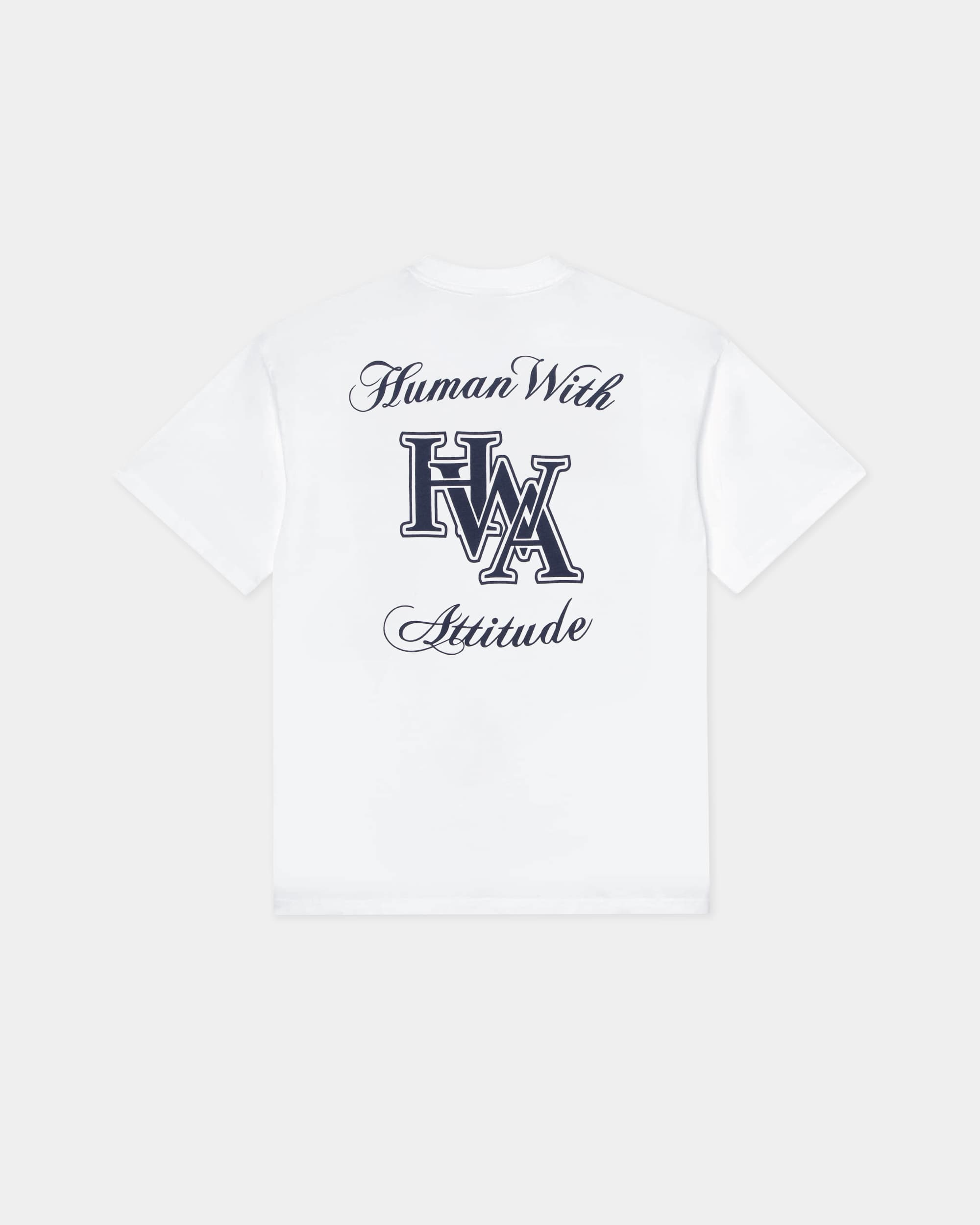 human with attitude Monogram T-shirt - White