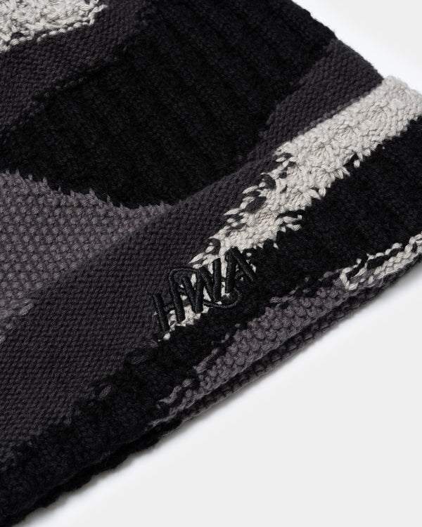 Human With Attitude Mosaic Beanie - Black