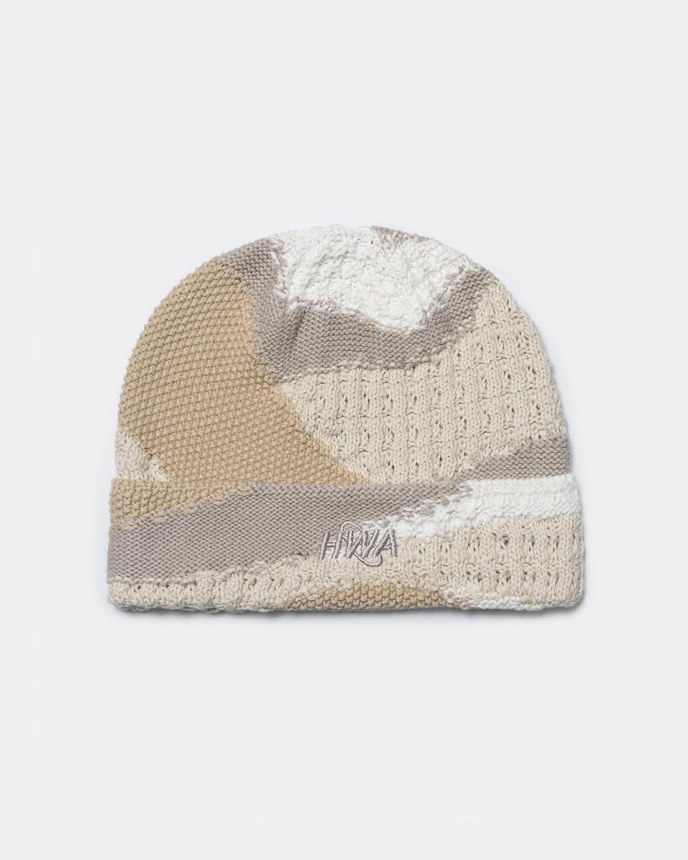 human with attitude Mosaic Beanie - Natural