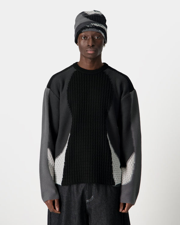 Human With Attitude Mosaic Sweater - Black