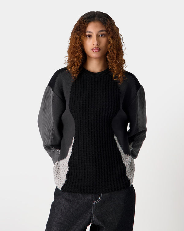 Human With Attitude Mosaic Sweater - Black