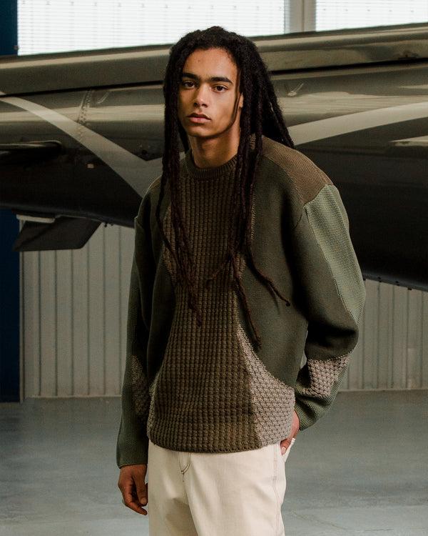 Human With Attitude MOSAIC SWEATER - KHAKI