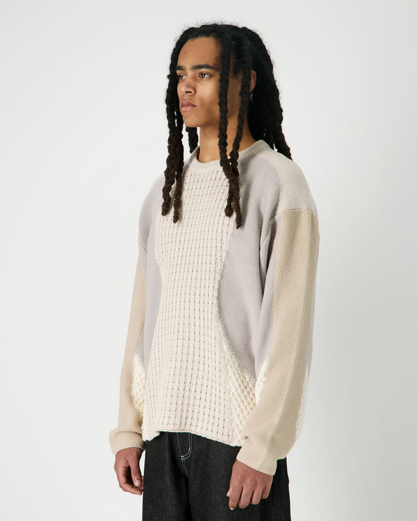 Human With Attitude Mosaic Sweater - Natural