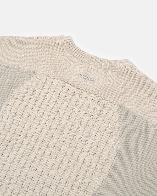 Human With Attitude Mosaic Sweater - Natural