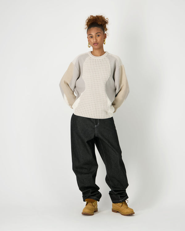 Human With Attitude Mosaic Sweater - Natural