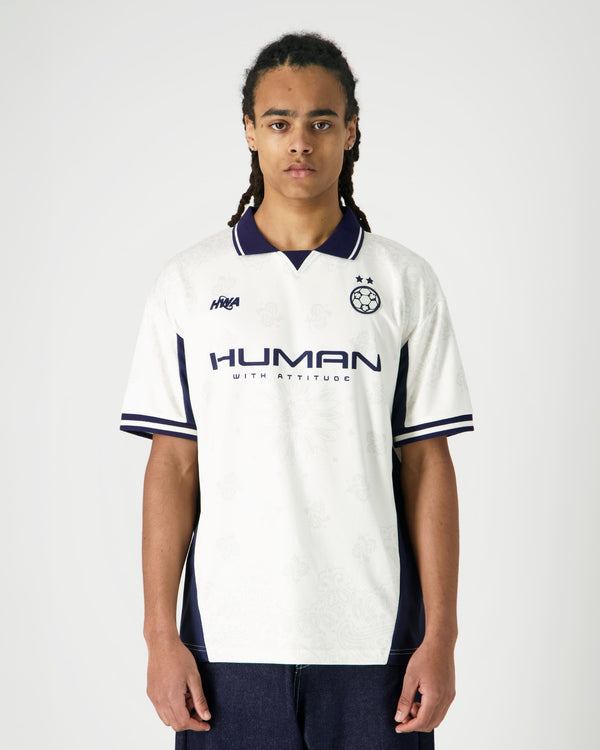 Human With Attitude Paisley Football Tee - Off White