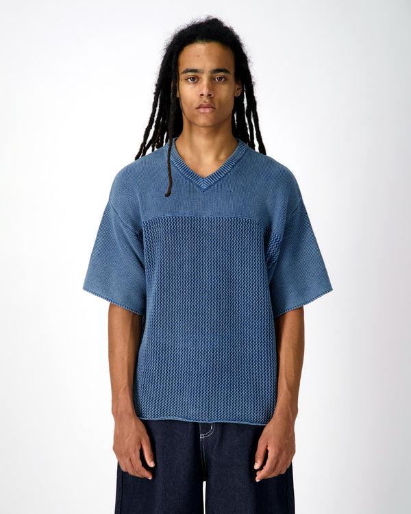 Human With Attitude Washed Jersey Sweater - Blue