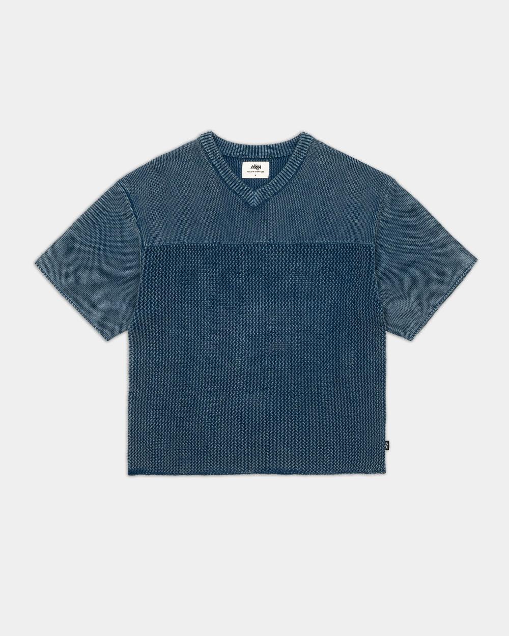 human with attitude Washed Jersey Sweater - Blue