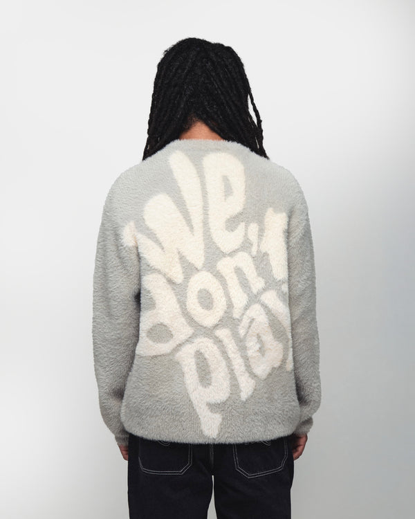 Human With Attitude WDP Fuzzy Sweater - Gray