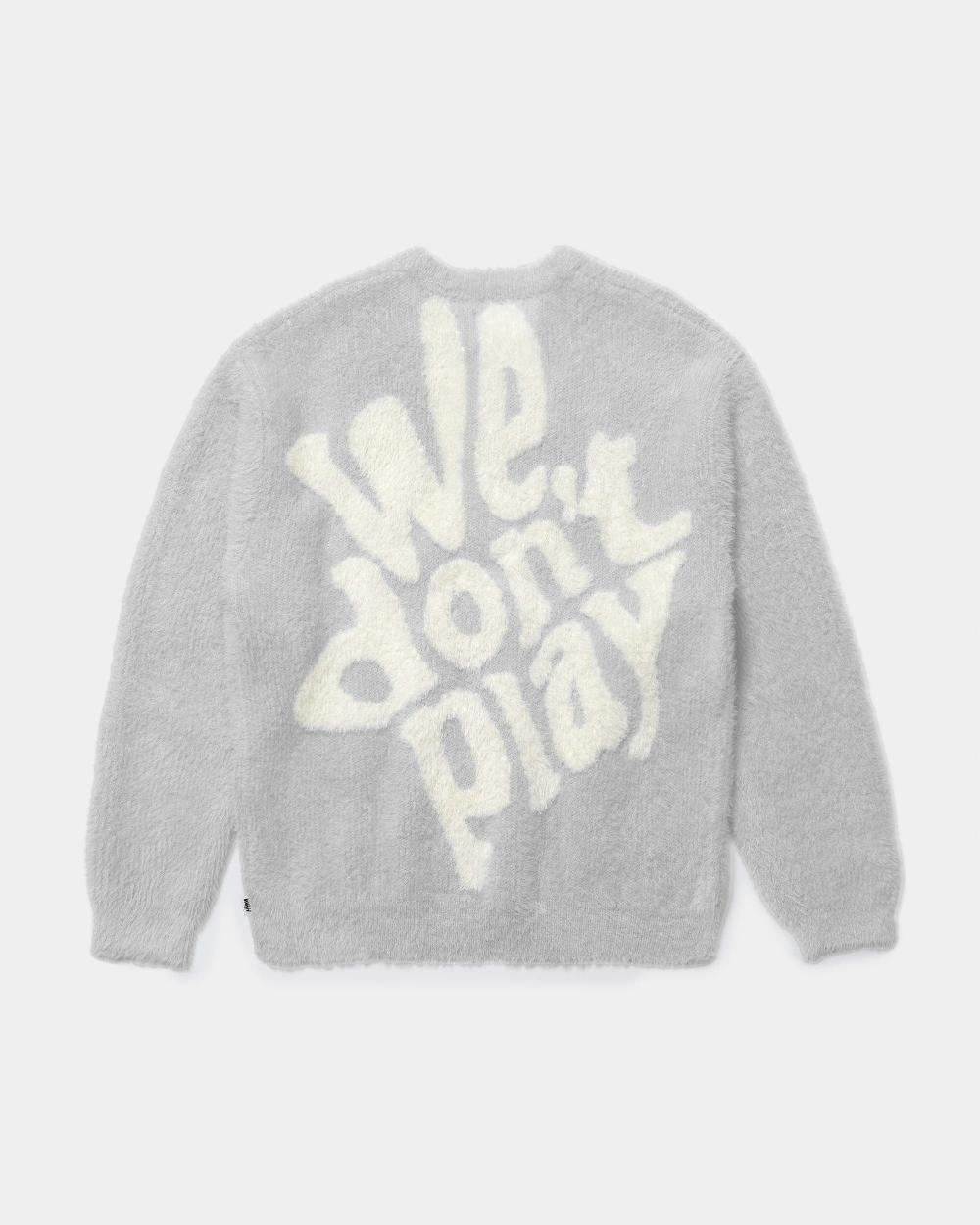 human with attitude WDP fuzzy sweater - Gray