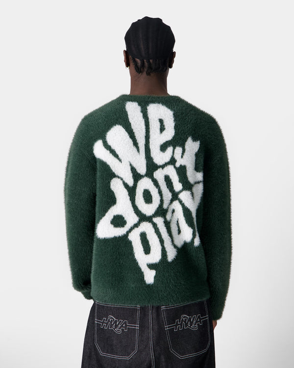Human With Attitude WDP Fuzzy Sweater - Green