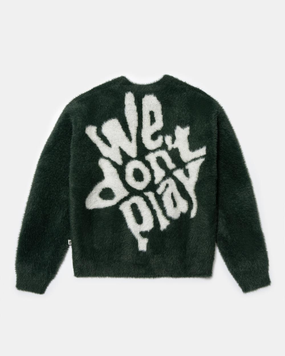 human with attitude WDP Fuzzy Sweater - Green