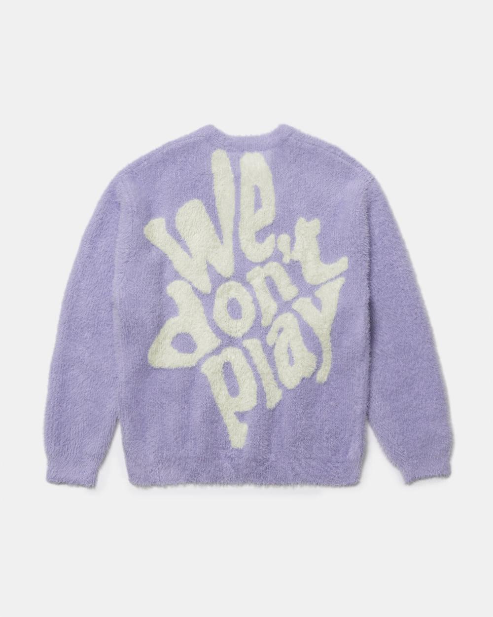 human with attitude WDP Fuzzy Sweater - Lavender