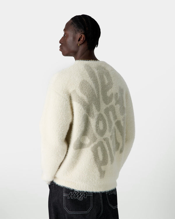 Human With Attitude WDP Fuzzy Sweater - Off White