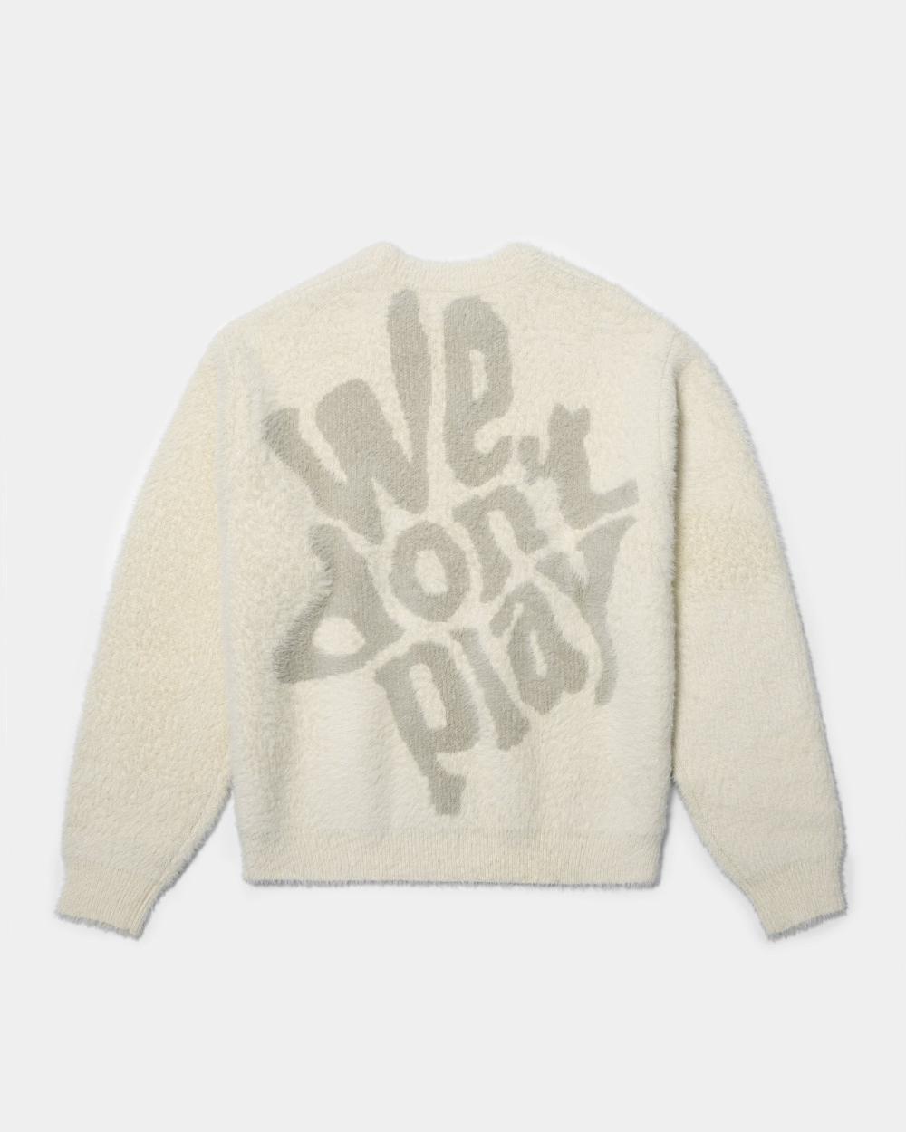 human with attitude WDP Fuzzy Sweater - Off White