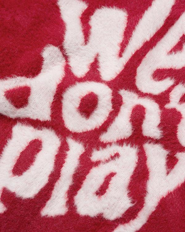 Human With Attitude WDP Fuzzy Sweater - Red