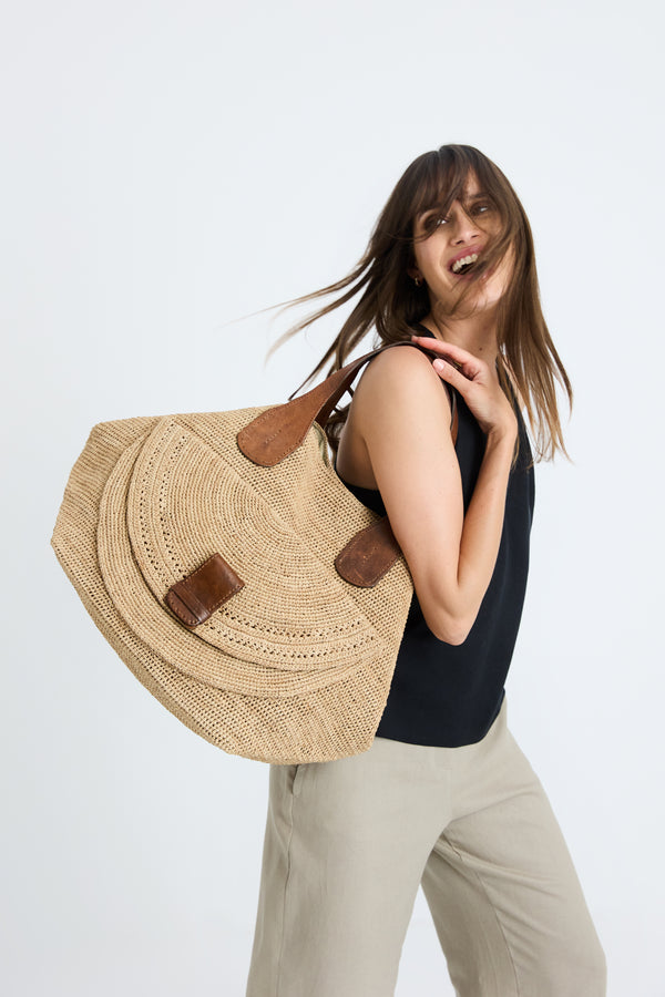 Ibeliv Grand Sac En Raphia Naturel
