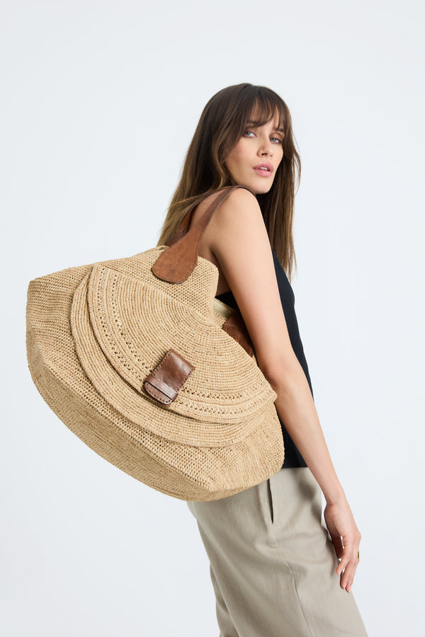Ibeliv Grand Sac En Raphia Naturel