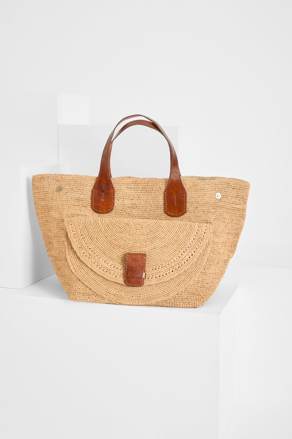 ibeliv Grand sac en raphia naturel