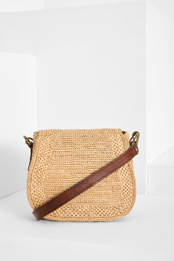 ibeliv Sac à rabat en raphia