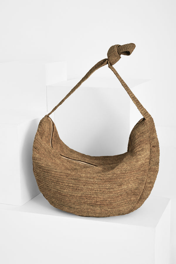 ibeliv Sac croissant en raphia