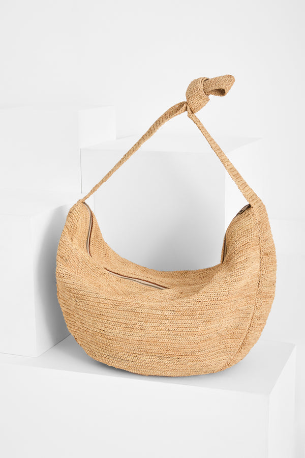 ibeliv Sac croissant en raphia