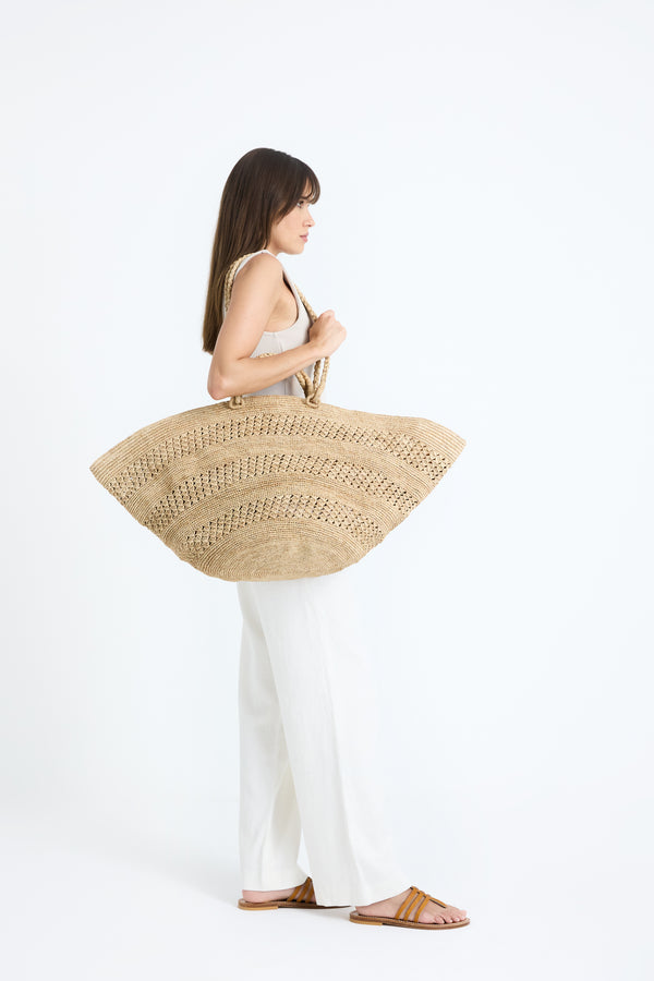 Ibeliv Sac Panier Chic En Raphia