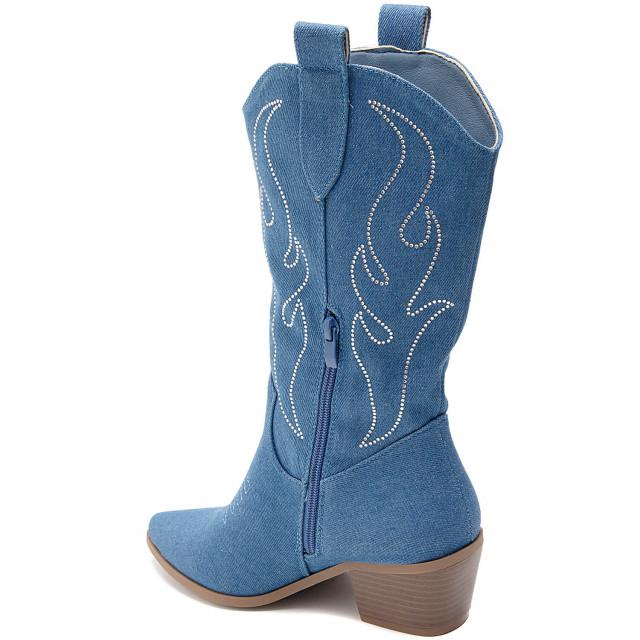 Ideal Shoes Chaussure Femmes Bottes Bottes à Talons 9557A