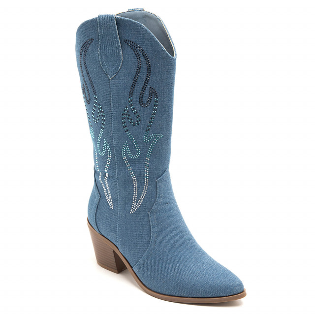 Ideal Shoes Chaussure Femmes Bottes Bottes à Talons 9629A