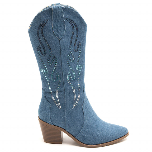 Ideal Shoes Chaussure Femmes Bottes Bottes à Talons 9629A