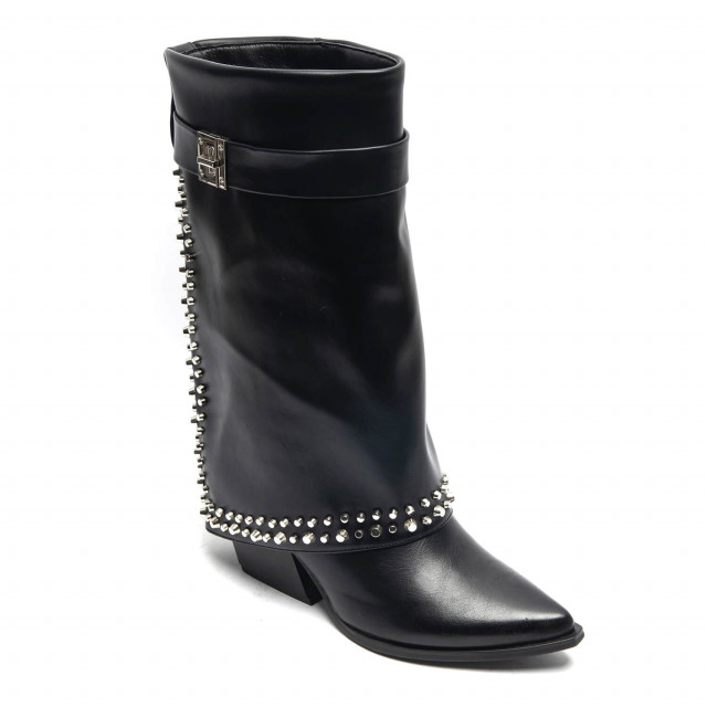 Ideal Shoes Chaussure Femmes Bottes Bottes à Talons 9658A