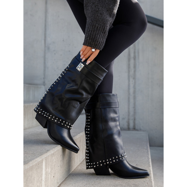 Ideal Shoes Chaussure Femmes Bottes Bottes à Talons 9658A