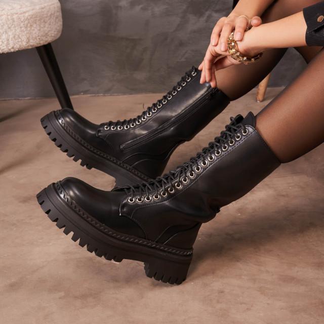 Ideal Shoes Chaussure Femmes Bottines Bottines Plates 7602