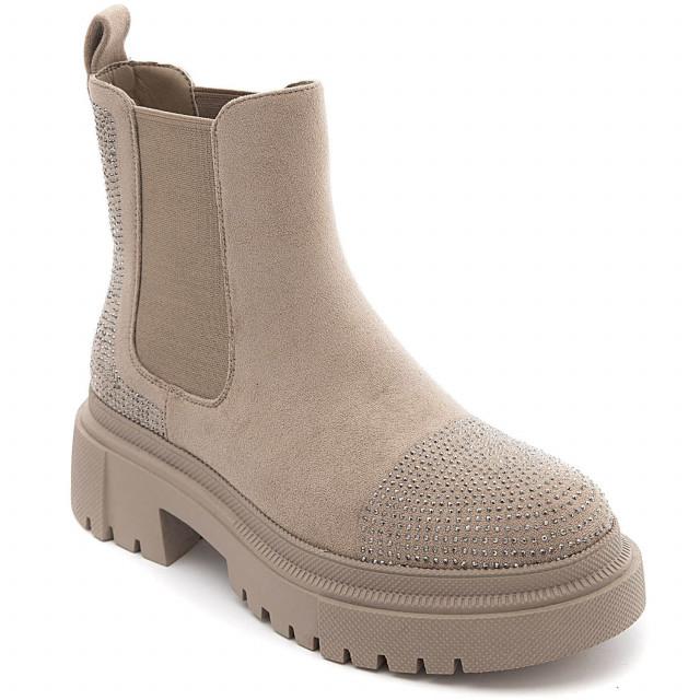 Ideal Shoes Chaussure Femmes Bottines Bottines Plates 8617