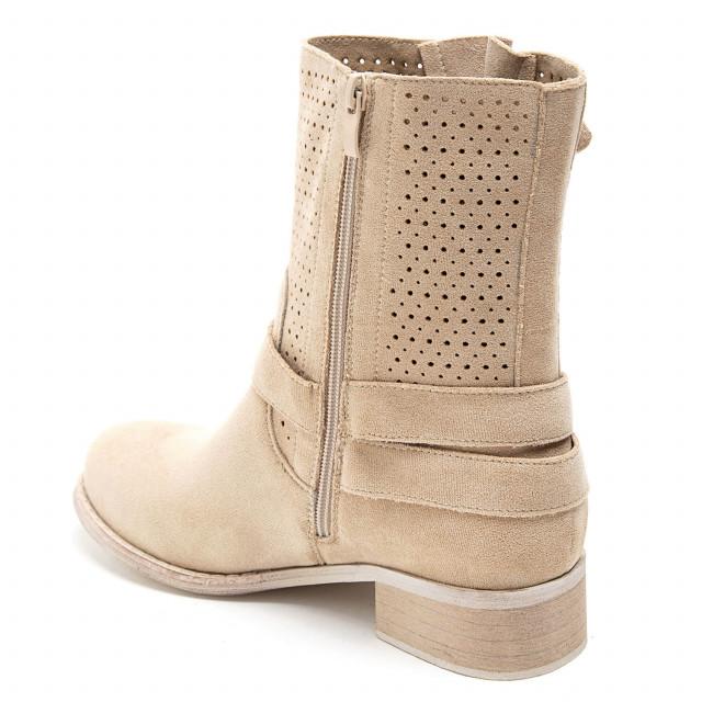 Ideal Shoes Chaussure Femmes Bottines Bottines Plates 9636A