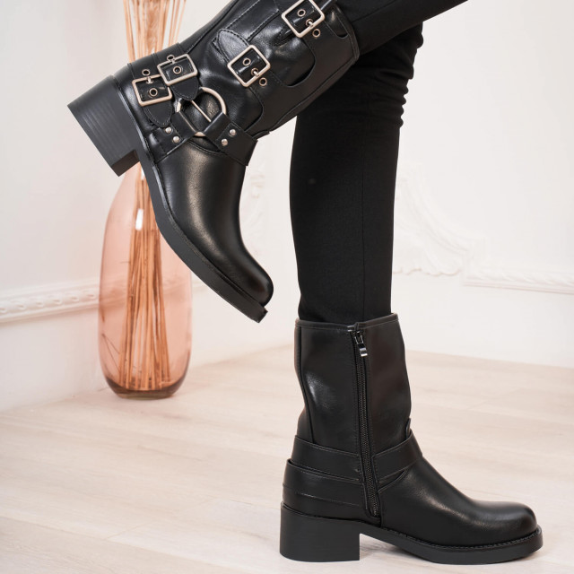 Ideal Shoes Chaussure Femmes Bottines Bottines Plates 9650A