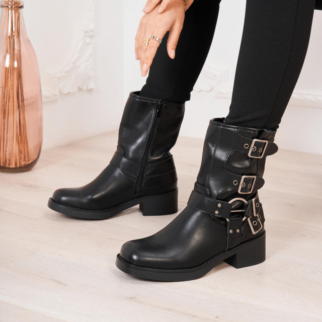 Ideal Shoes Chaussure Femmes Bottines Bottines Plates 9650A